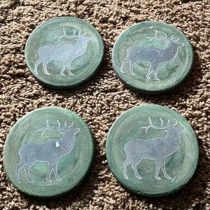 J Diller pottery coasters
